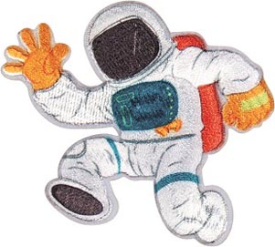 Bügelmotiv Astronaut 6,5x6,5cm